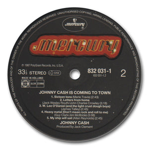 Johnny Cash : Johnny Cash Is Coming To Town (LP, Album, RE, RM)