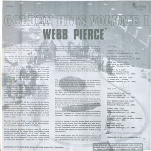 Webb Pierce : Golden Hits Volume 1 (LP, Comp, Ter)