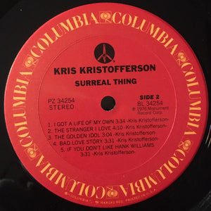 Kris Kristofferson : Surreal Thing (LP, Album, Ter)
