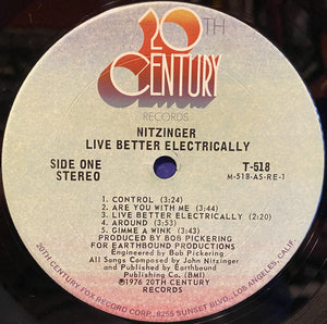 Nitzinger* : Live Better Electrically (LP, Album, Ter)