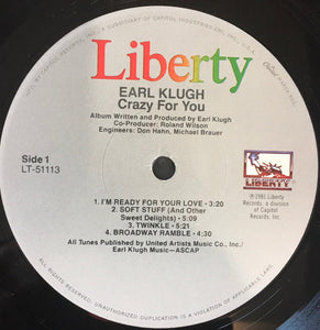 Earl Klugh : Crazy For You (LP, Album, Jac)