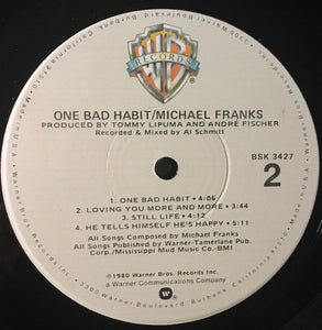 Michael Franks : One Bad Habit (LP, Album, Jac)