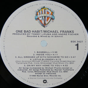 Michael Franks : One Bad Habit (LP, Album, Los)