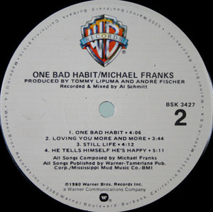 Michael Franks : One Bad Habit (LP, Album, Los)