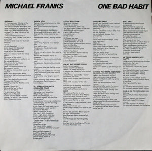 Michael Franks : One Bad Habit (LP, Album, Los)