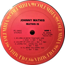Laden Sie das Bild in den Galerie-Viewer, Johnny Mathis : Mathis Is (LP, Album, San)
