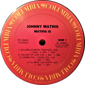 Johnny Mathis : Mathis Is (LP, Album, San)