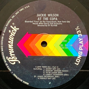 Jackie Wilson : Jackie Wilson At The Copa (LP, Album, Mono, RP, Glo)