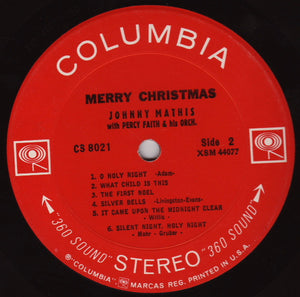 Johnny Mathis With Percy Faith And His Orchestra* : Merry Christmas (LP, Album, RE)