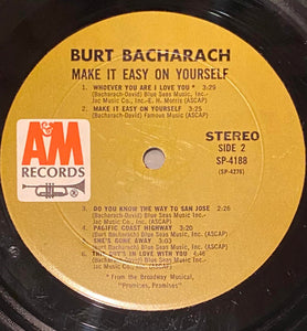 Burt Bacharach : Make It Easy On Yourself (LP, Album, Mon)