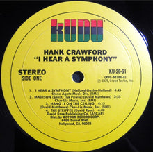 Laden Sie das Bild in den Galerie-Viewer, Hank Crawford : I Hear A Symphony (LP, Album, Mon)
