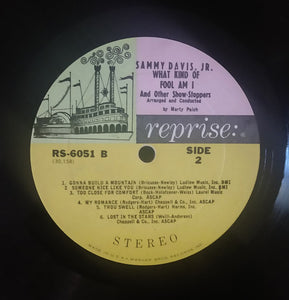 Sammy Davis Jr. : Sammy Davis Jr Sings What Kind Of Fool Am I (And Other Show-Stoppers) (LP, Album)