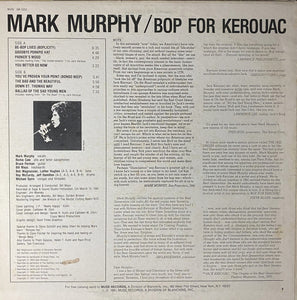 Mark Murphy : Bop For Kerouac (LP, Album, Promo)