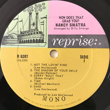 Laden Sie das Bild in den Galerie-Viewer, Nancy Sinatra : How Does That Grab You? (LP, Album, Mono, San)
