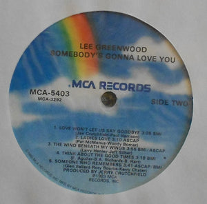 Lee Greenwood : Somebody's Gonna Love You (LP, Album, Glo)