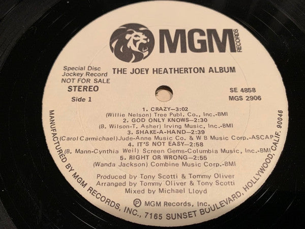 Joey Heatherton : The Joey Heatherton Album (LP, Album, Promo)