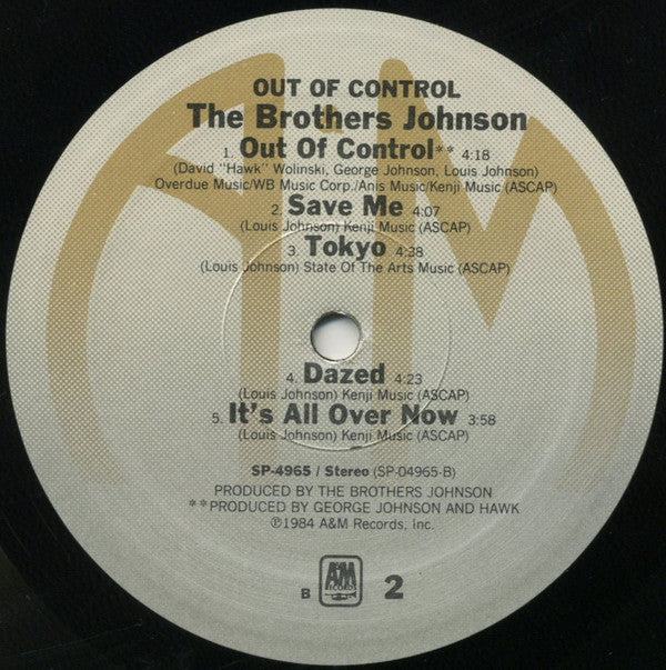 The Brothers Johnson* - Out Of Control - LP