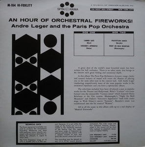 Andre Leger* And The Paris Pop Orchestra* : 1 Hour Of Orchestra Fireworks (LP, Album, Mono)
