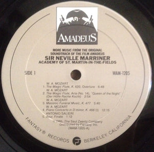 Sir Neville Marriner, Academy Of St. Martin-In-The-Fields* : Amadeus (More Music From The Original Soundtrack Of The Film) (LP, Album, Gat)