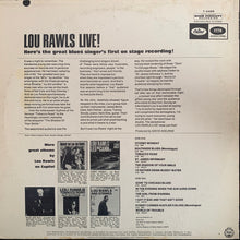 Laden Sie das Bild in den Galerie-Viewer, Lou Rawls : Live! (LP, Album, Mono)
