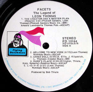 Leon Thomas : Facets - The Legend Of Leon Thomas (LP, Comp)