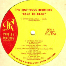 Charger l&#39;image dans la galerie, The Righteous Brothers : Back To Back (LP, Album, Mono)
