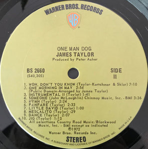James Taylor (2) : One Man Dog (LP, Album, San)