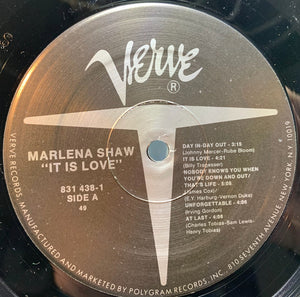 Marlena Shaw : It Is Love - Recorded Live On Vine St. (LP, Album)