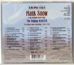 Hank Snow ,& His Rainbow Ranch Boys* : The Singing Ranger (CD, Comp, Mono)