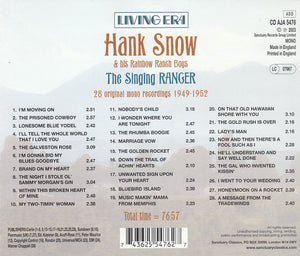 Hank Snow ,& His Rainbow Ranch Boys* : The Singing Ranger (CD, Comp, Mono)