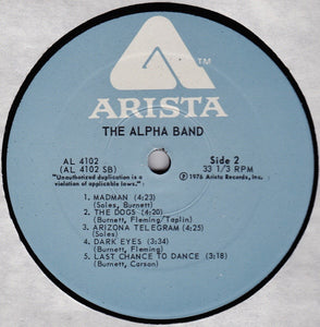 The Alpha Band : The Alpha Band (LP, Album, PRC)