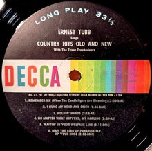 Charger l&#39;image dans la galerie, Ernest Tubb, The Texas Troubadours : Ernest Tubb Sings Country Hits Old &amp; New With The Texas Troubadours (LP, Album, Mono, Promo)
