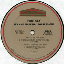 Laden Sie das Bild in den Galerie-Viewer, Fantasy (2) : Sex And Material Possessions (LP, Album)
