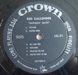 Red Callender And His Modern Octet : Swingin' Suite (LP, Album, Mono)