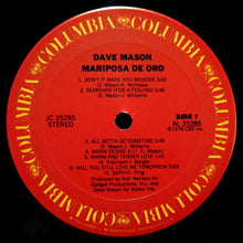 Load image into Gallery viewer, Dave Mason : Mariposa De Oro (LP, Album, Pit)
