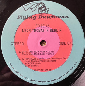 Leon Thomas With Oliver Nelson : In Berlin (LP, Album, RI )