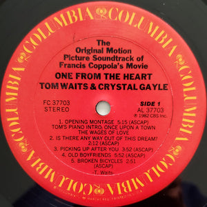Tom Waits And Crystal Gayle : One From The Heart - The Original Motion Picture Soundtrack Of Francis Coppola's Movie (LP, Album, Car)