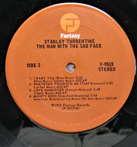 Stanley Turrentine : The Man With The Sad Face (LP, Album, Pit)