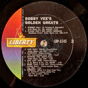 Bobby Vee : Bobby Vee's Golden Greats (LP, Comp, Mono)