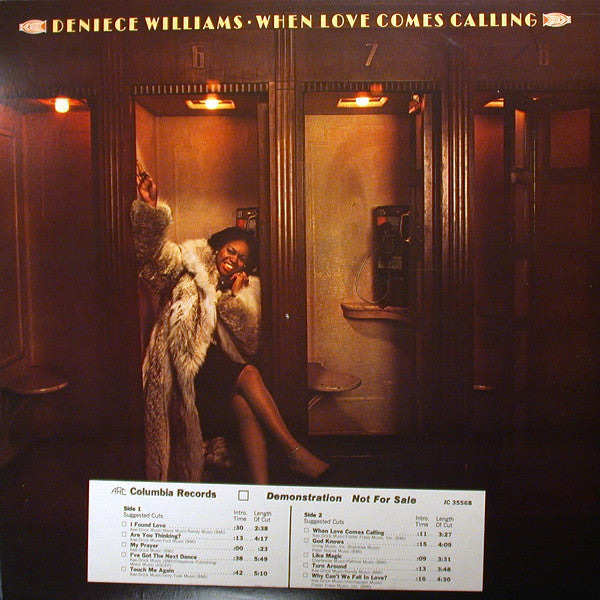 Deniece Williams : When Love Comes Calling (LP, Album, Promo, San)