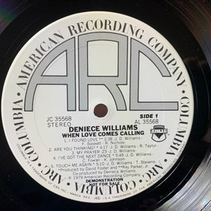 Deniece Williams : When Love Comes Calling (LP, Album, Promo, San)