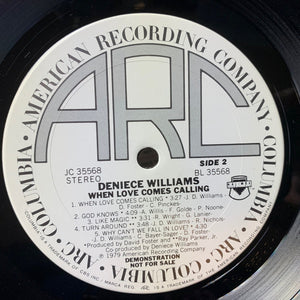 Deniece Williams : When Love Comes Calling (LP, Album, Promo, San)