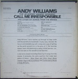 Andy Williams : The Academy Award Winning Call Me Irresponsible And Other Hit Songs From The Movies (LP, Album, RE)