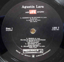 Laden Sie das Bild in den Galerie-Viewer, Agustin Lara : His Life Story (LP, Comp)

