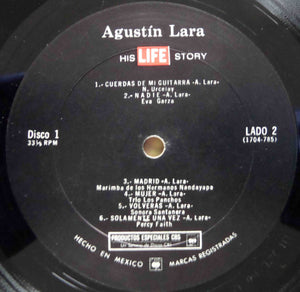 Agustin Lara : His Life Story (LP, Comp)