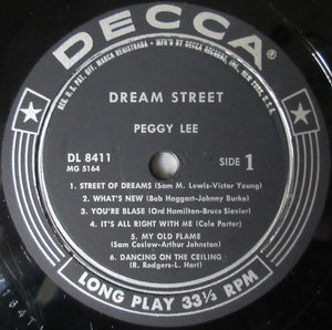 Peggy Lee : Dream Street (LP, Album, Mono)