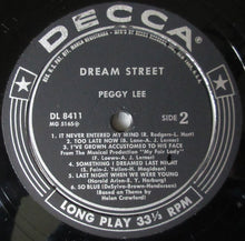 Load image into Gallery viewer, Peggy Lee : Dream Street (LP, Album, Mono)

