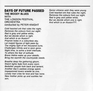 The Moody Blues With The London Festival Orchestra Conducted By Peter Knight (5) : Days Of Future Passed (CD, Album, RE, RM)