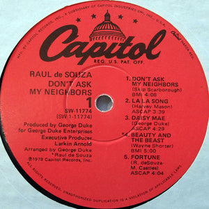 Raul de Souza : Don't Ask My Neighbors (LP, Album)
