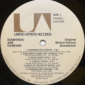 John Barry : Diamonds Are Forever (Original Motion Picture Soundtrack) (LP, Album)